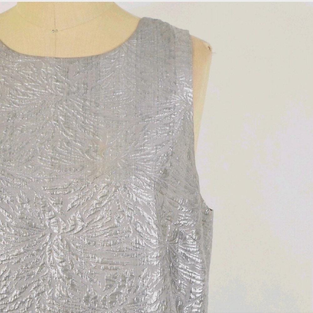 Ali Ro Silver Lame Sheath